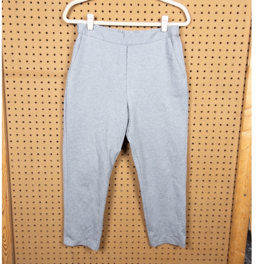 Giordano Ladies Grey Knit Elastic Waist Cropped Trousers Pants Size 3 LSFTB